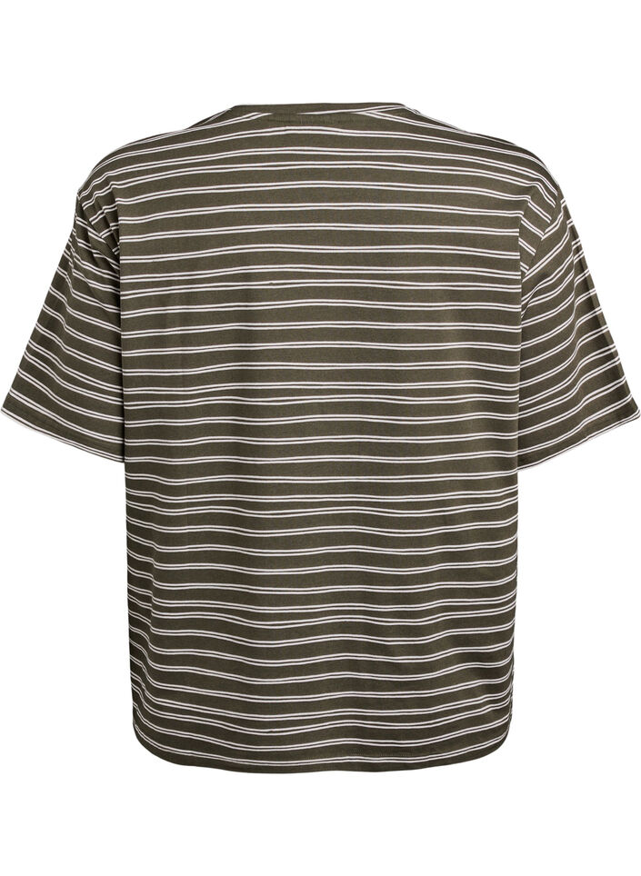 Striped T-shirt, Green, Packshot image number 1