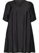 Short A-line dress with V-neck, Black, Packshot image number 0