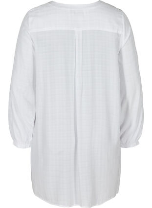 Long-sleeved tunic with tie detail, Bright White, Packshot image number 1