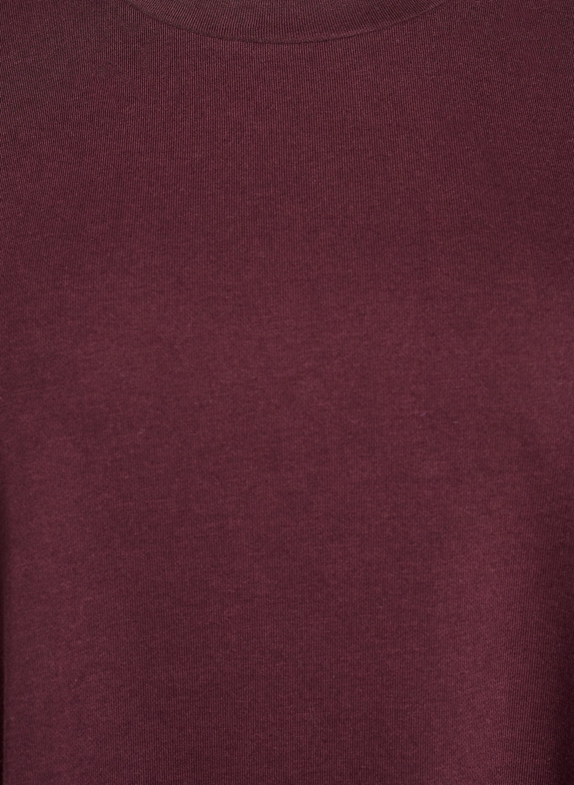 Zizzifashion Knee-length jersey dress with pockets and A-line shape, Dark Bordeaux, Packshot image number 2