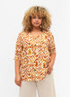 Viscose blouse with buttons, Amber Green Tribe, Model image number 0