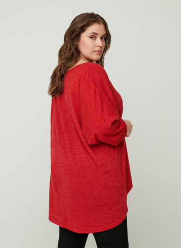 Loose, long-sleeved blouse, High Risk Red ASS, Model image number 1