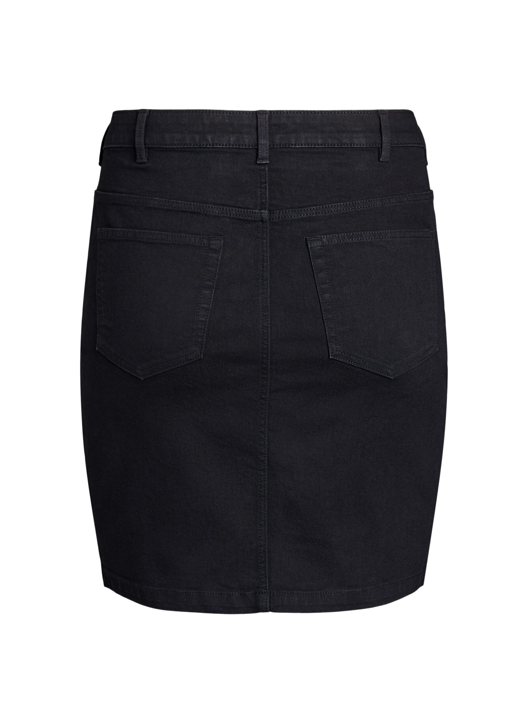 Zizzifashion FLASH - Tight-fitting denim skirt, Black, Packshot image number 1