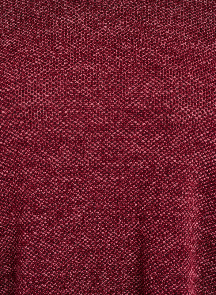 Long-sleeved blouse with texture, Dark Bordeaux, Packshot image number 2