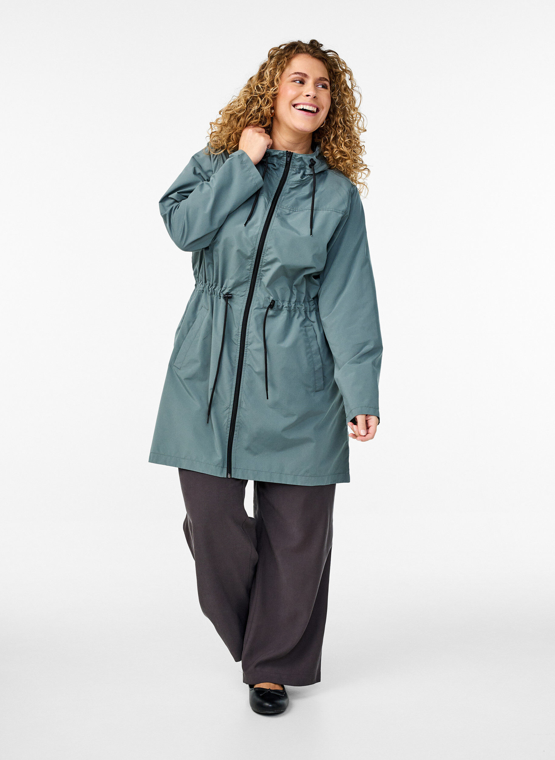 Zizzifashion FLASH - Lightweight parka with a hood, Green, Model image number 1