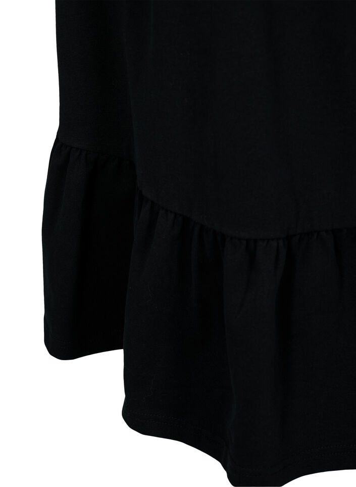 Viscose beach dress with braided straps, Black, Packshot image number 3