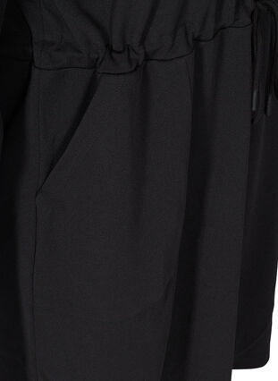Long-sleeved tunic with pockets, Black, Packshot image number 3