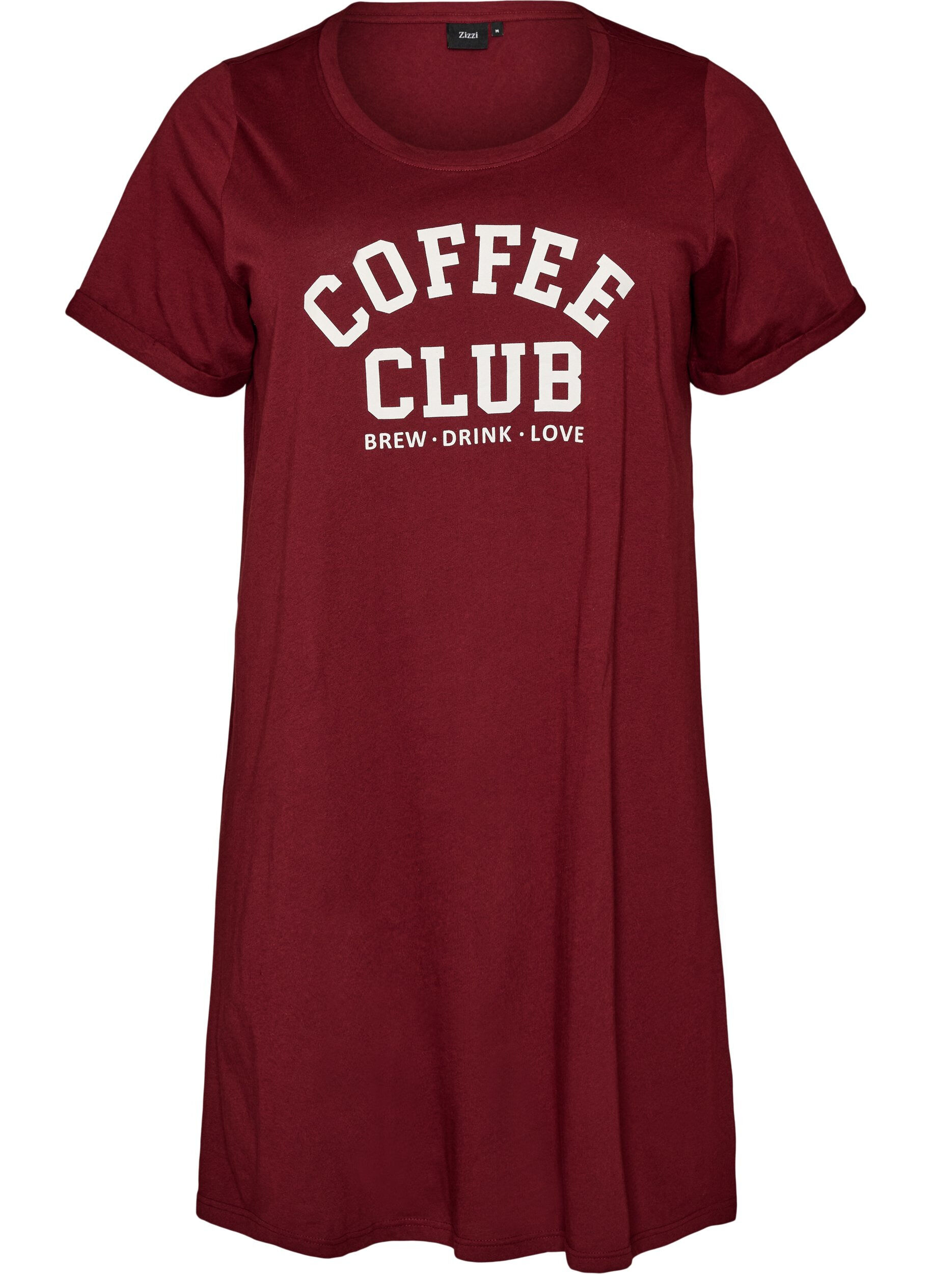 Short-sleeved nightgown in organic cotton