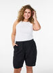 Loose cotton shorts with pockets, Black, Model image number 0