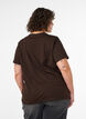 Organic cotton T-shirt with front print, Brown, Model image number 2