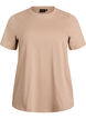 Basic cotton T-shirt with round neck, Beige, Packshot image number 0