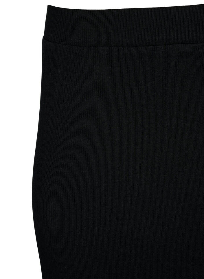 Slim fit midi skirt in viscose, Black, Packshot image number 2