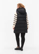 Long vest with hood and pockets, Black, Model image number 2