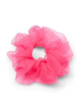 Scrunchie with floral print, Pink, Packshot image number 0