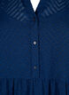 Textured short dress with a ruffle collar, Navy Blazer, Packshot image number 2