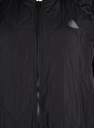 Bomber jacket with pockets and glitter, Black, Packshot image number 2