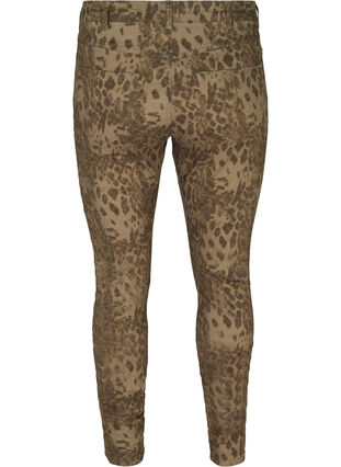 Printed Amy jeans, Green Leopard, Packshot image number 1