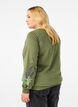 Sweatshirt with embroidered flowers, D. L. Green W. emb., Model image number 1