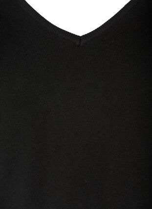 Plain-coloured knitted dress in a viscose blend, Black, Packshot image number 2