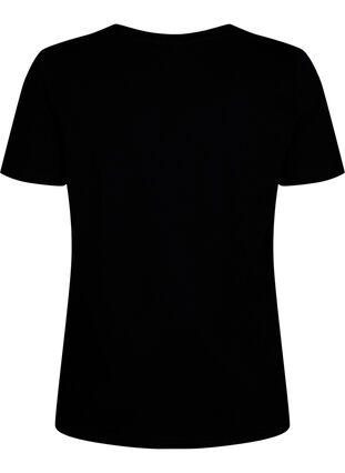 Crew neck cotton T-shirt with print, Black W. Heart L., Packshot image number 1