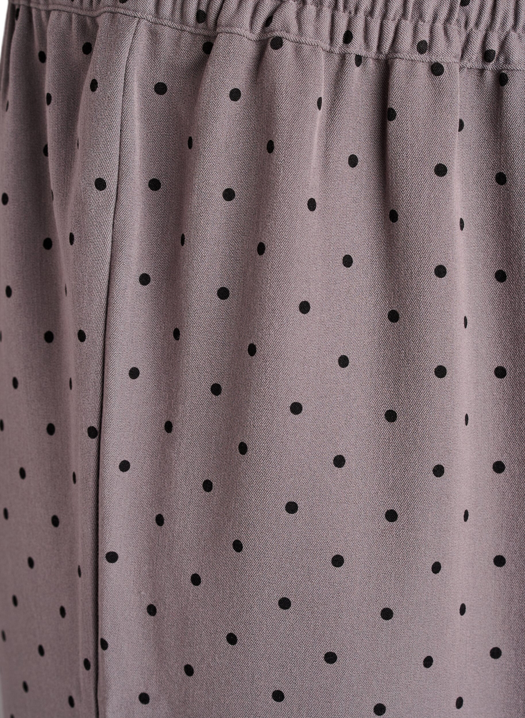 Zizzifashion Wide-leg trousers with a high waist, Grey, Packshot image number 2