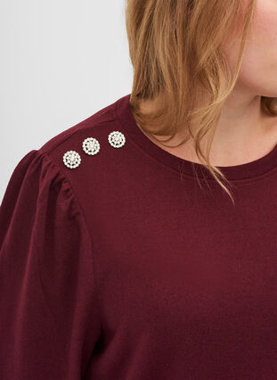 Long-sleeved blouse with shoulder detail, Port Royal, Model image number 2