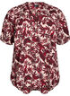 Floral blouse with short sleeves, Red, Packshot image number 0