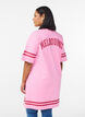 Short T-shirt dress with sporty details, Pink, Model image number 2