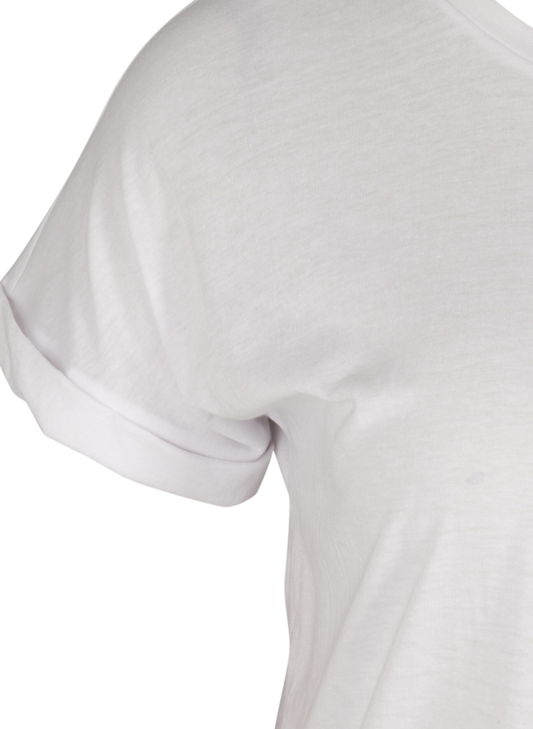 Zizzifashion Cotton mix t-shirt, Bright White, Packshot image number 2