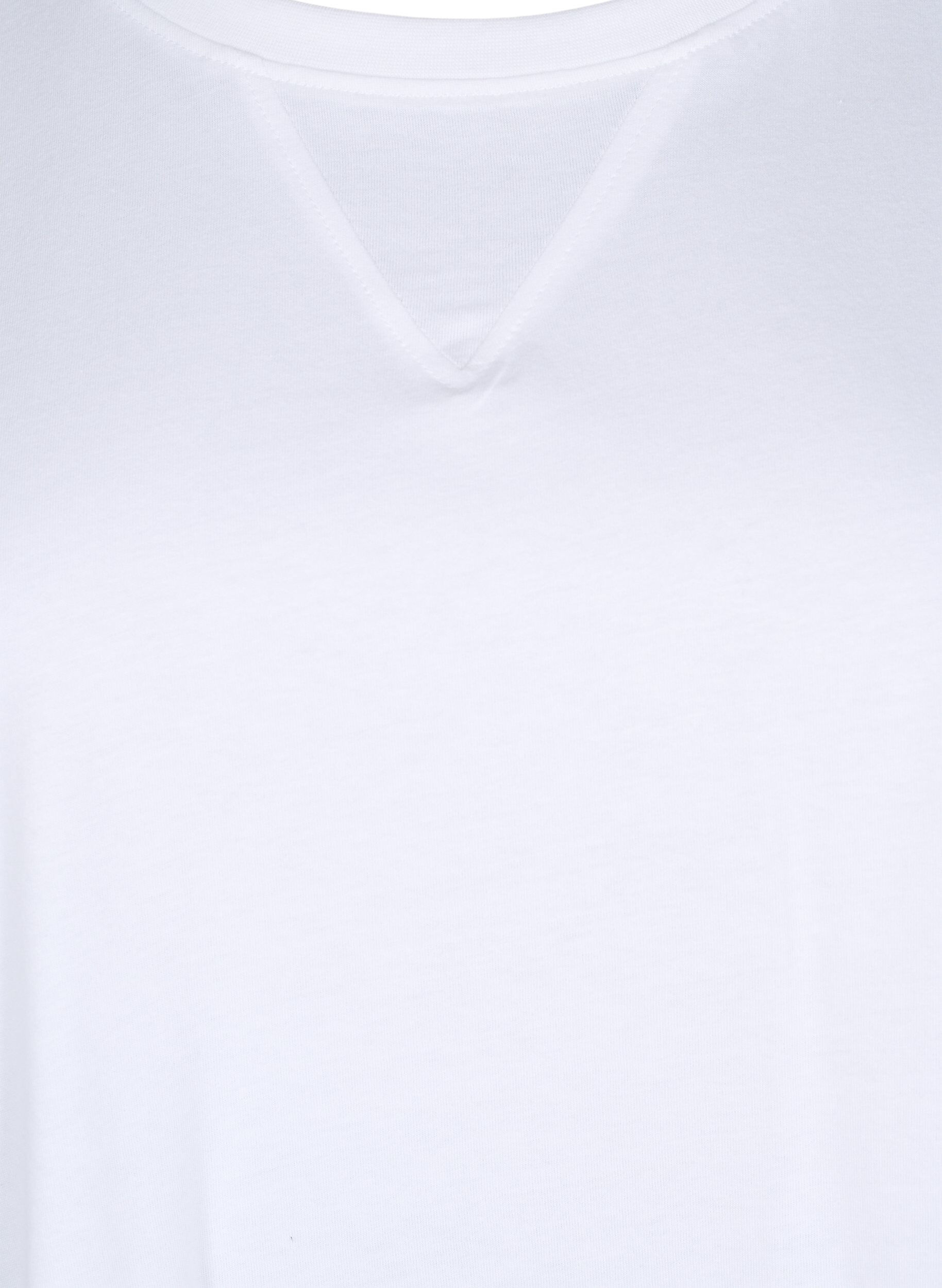 Zizzifashion Boxy T-shirt in organic cotton, White, Packshot image number 2