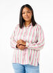 Striped satin shirt with collar, Rose Stripe, Model image number 0