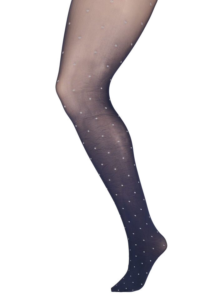 70 denier tights with dots, Navy Blazer w. Dot, Packshot image number 0