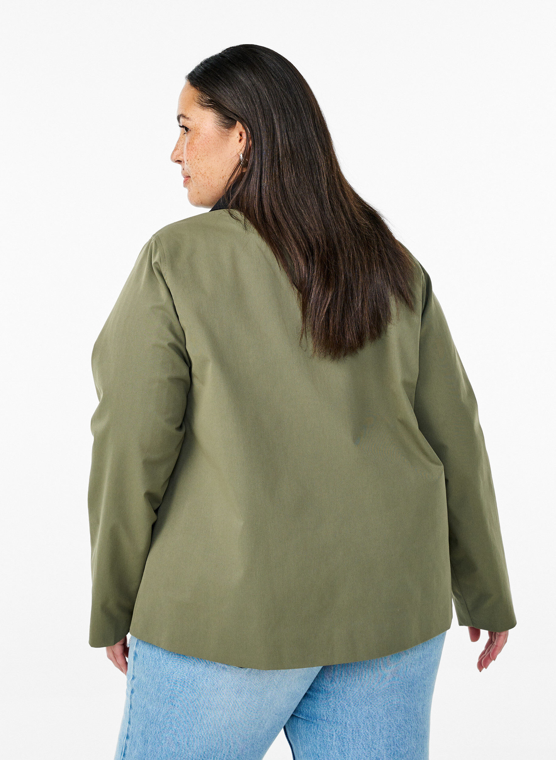 Zizzifashion Spring jacket with bow details, Green, Model image number 2