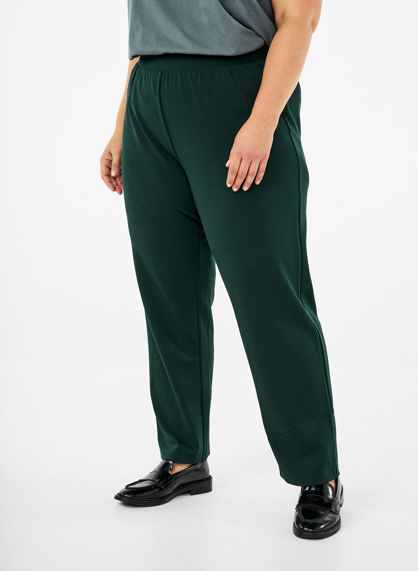 Straight fit trousers, Green, Model image number 2