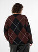 Cardigan with argyle pattern, Black, Model image number 2