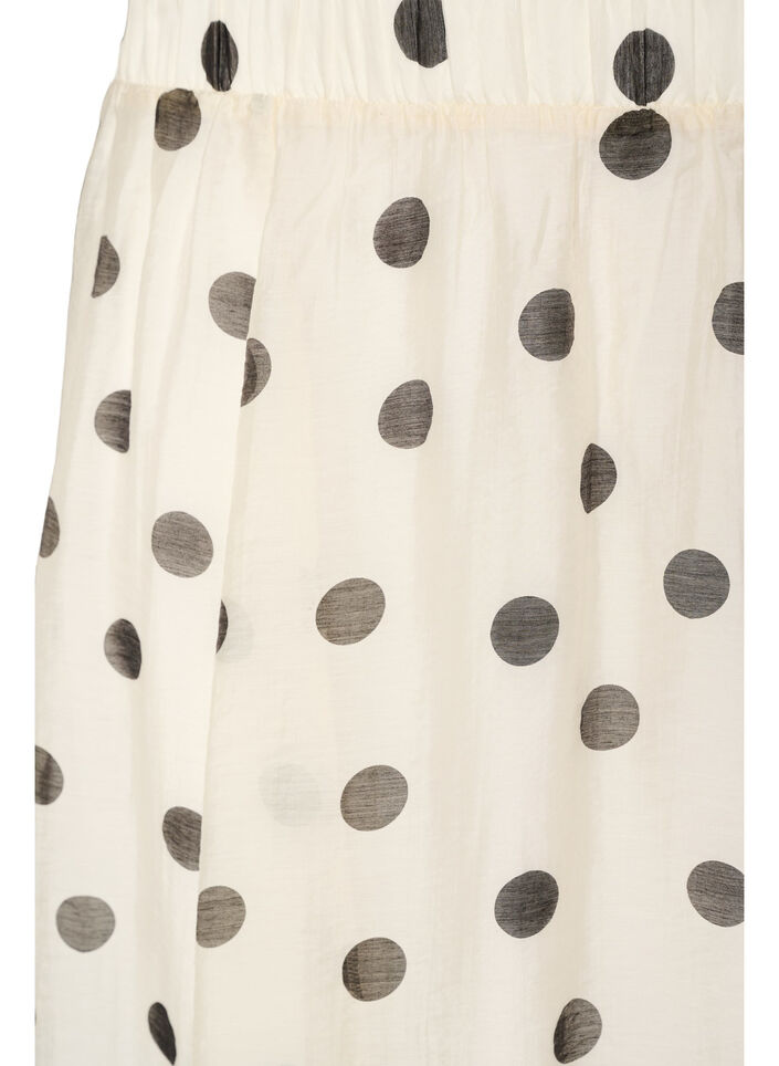 A-line midi skirt with polka dots, Vanilla, Packshot