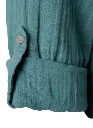 Tunic in cotton with embroidery anglaise, Sea Pine, Packshot image number 3