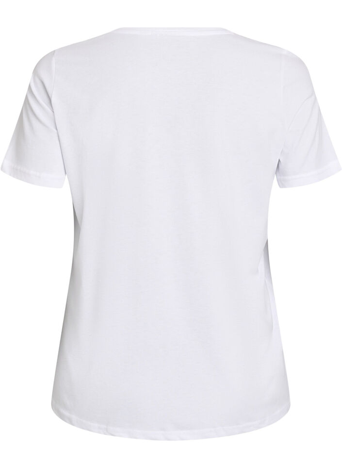 T-shirt with motif, White, Packshot
