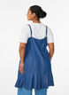 Knee-length strap dress in TENCEL&trade; Lyocell with a denim look, Blue, Model image number 2