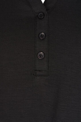 Blouse with 3/4 length sleeves, Black, Packshot image number 2