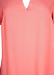 Short-sleeved viscose dress with v-neckline, Coral, Packshot image number 2
