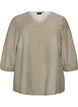 Patterned viscose blouse with 3/4-sleeves, Green, Packshot image number 0