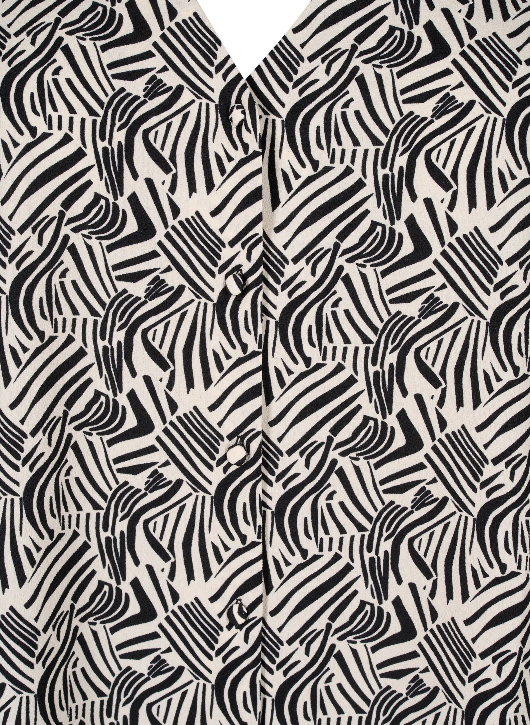 Zizzifashion Shirt blouse with v-neck and print, Birch Graphic, Packshot image number 2