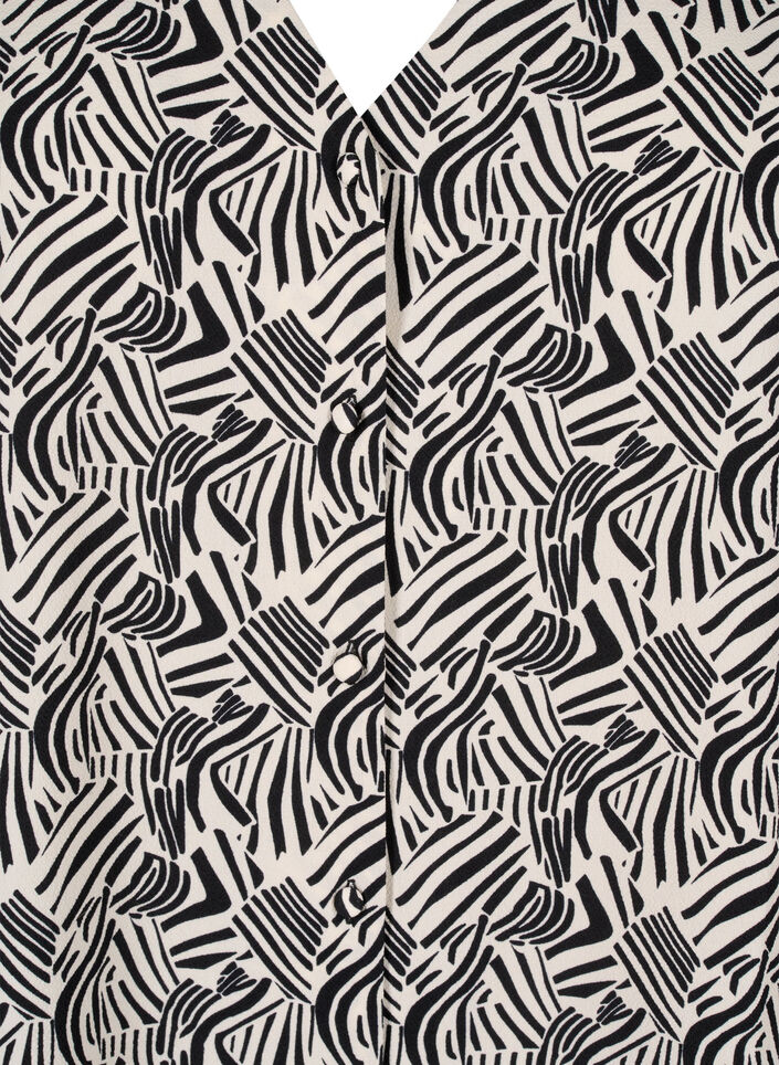 Shirt blouse with v-neck and print, Birch Graphic, Packshot image number 2