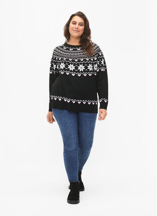 Christmas sweater, Black Comb, Model image number 2