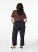 High-waisted viscose trousers, Black, Model image number 1