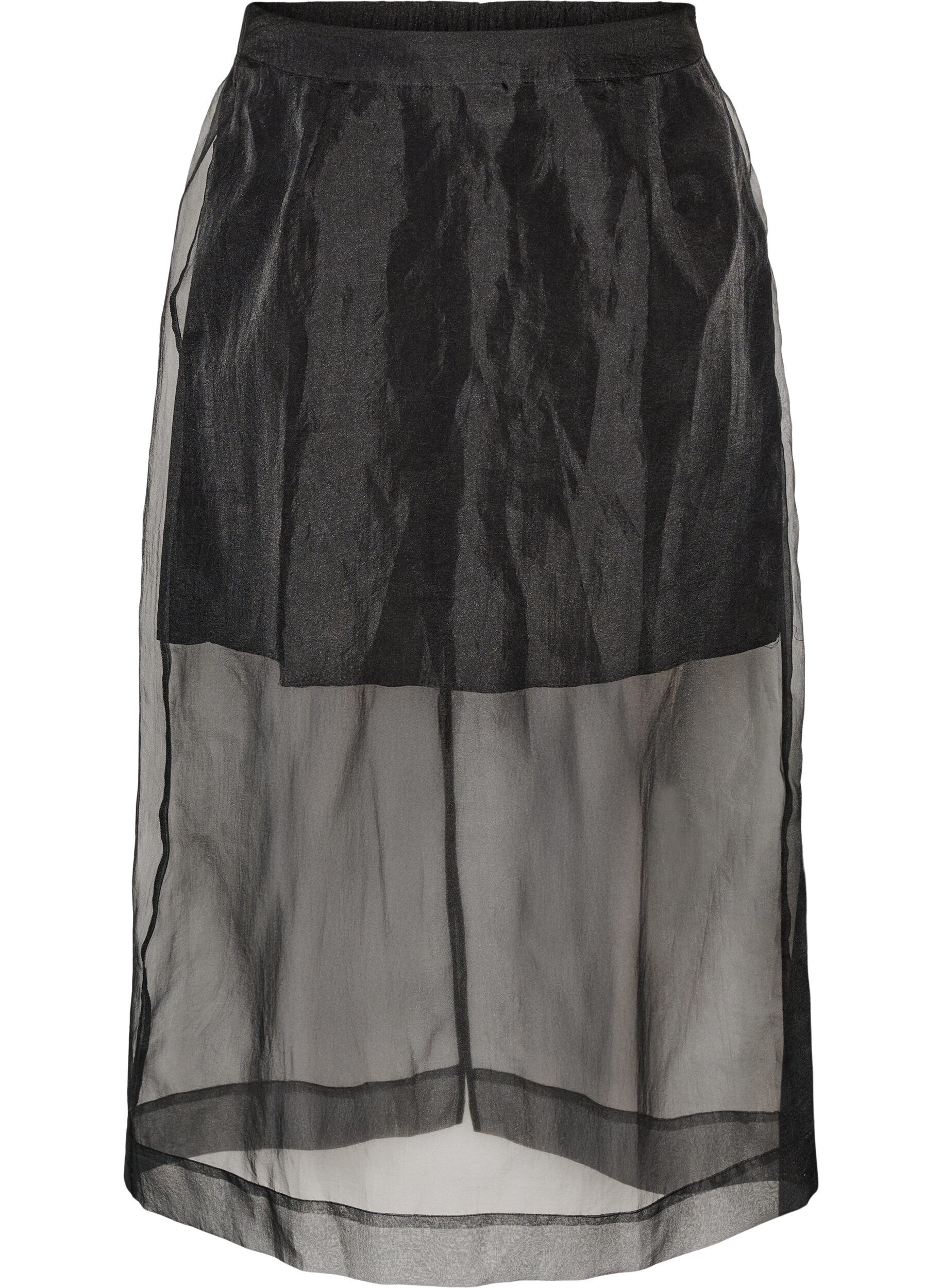 Long organza-look skirt