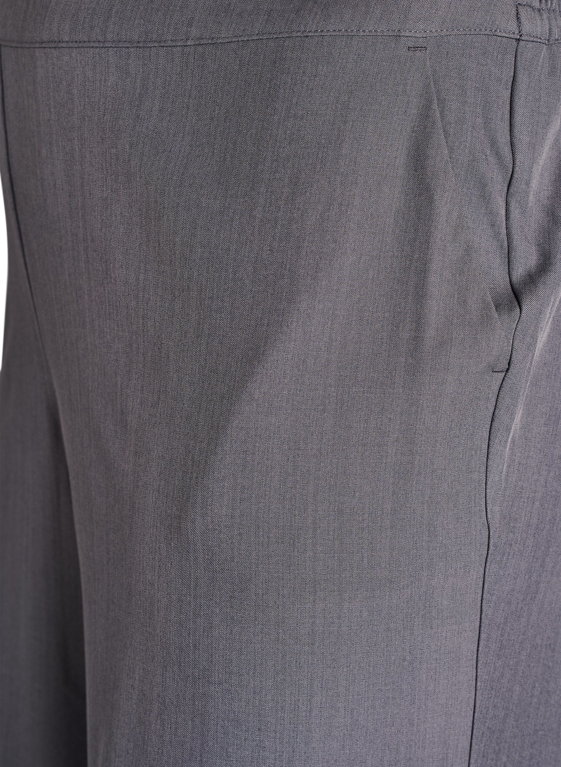 Zizzifashion High-waisted tailored trousers with wide legs, Grey, Packshot image number 2