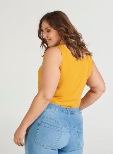 Basic tank top, Mineral Yellow, Model image number 0