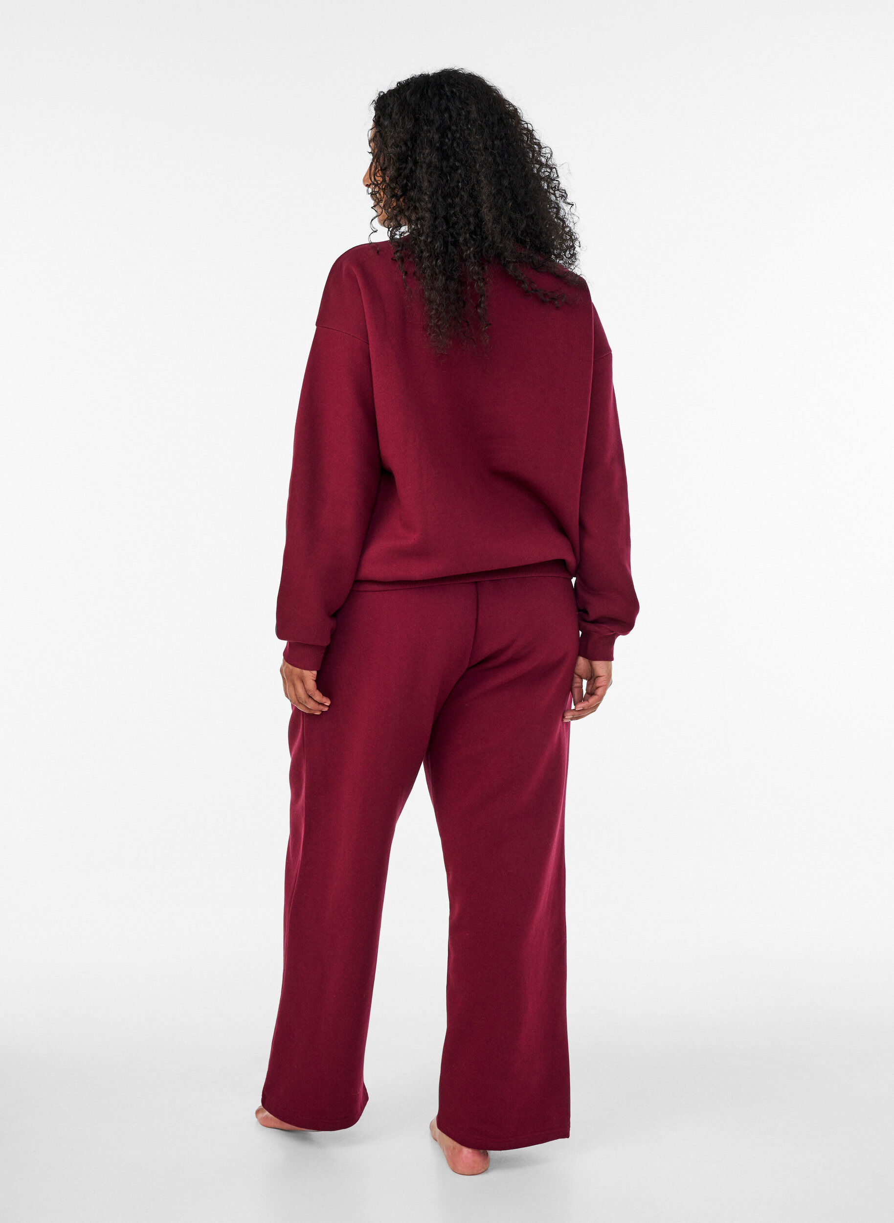 ZizzifashionSweatshirt with text print, Red, Model image number 2